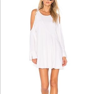 FREE PEOPLE white cold shoulder tunic dress sizeXS